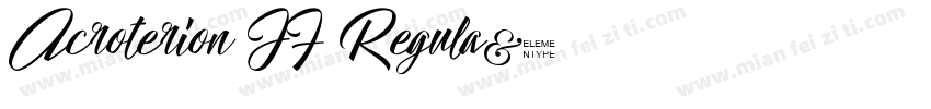 Acroterion JF Regula字体转换